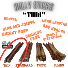 Load image into Gallery viewer, 6" Inch THIN Bully Sticks
